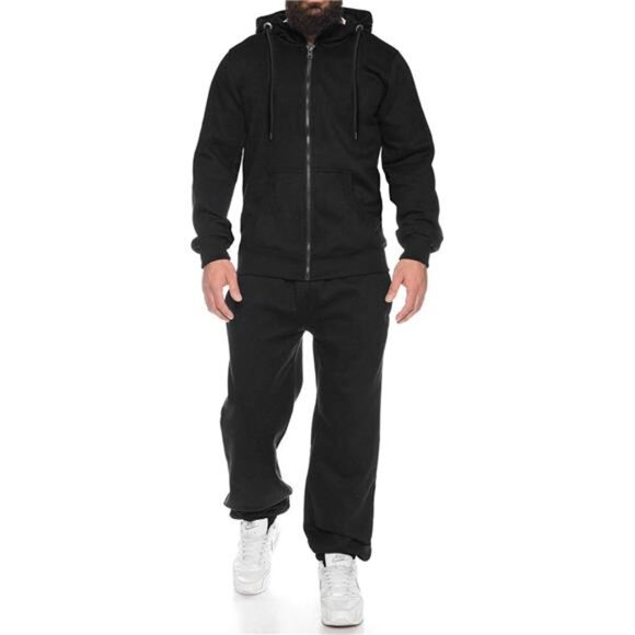 Sweatsuits for Men 2 Piece tracksuit Sets Full Zip Hoodie Sweatpants for Men - Picture 1 of 7